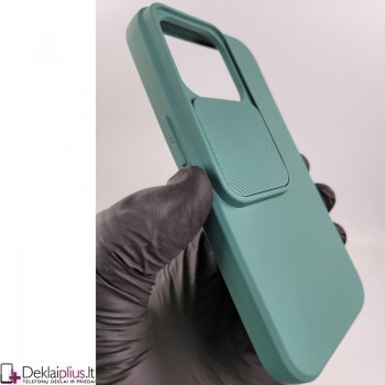 Švelnus guminis dėklas su kameros apsauga - žalias (Apple Iphone 14 Pro) Švelnus guminis dėklas su kameros apsauga - žalias (Apple Iphone 14 Pro)